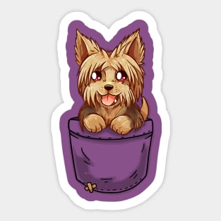 Pocket Cute Yorkshire Terrier Sticker